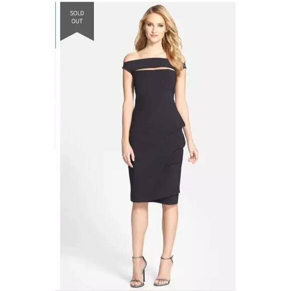 CHIARA BONI La Petite Robe MELANIA OFF THE SHOULDER CUT OUT DRESS Black … - Picture 2 of 16